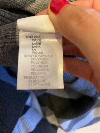 Jersey Mingdi rayas lana gris y negro