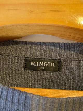 Jersey Mingdi rayas lana gris y negro