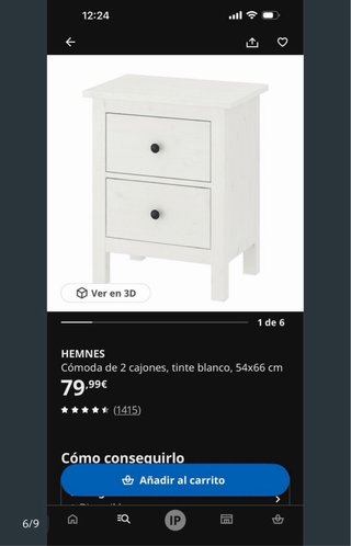 Mesitas de noche blancas de madera