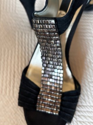Sandalias Zara fiesta T39 ante negro