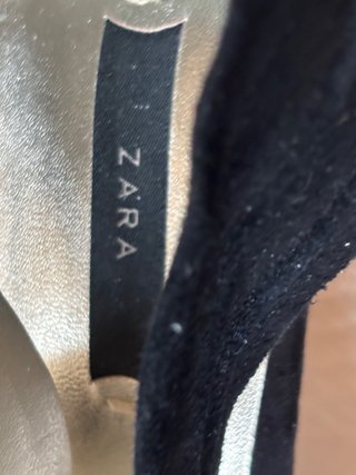 Sandalias Zara fiesta T39 ante negro