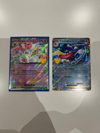 Pokémon 30 aniversario Sylveon y greninja EX