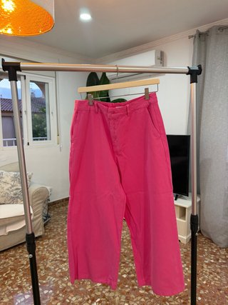 Pantalón Stradivarius Rosa Fucsia