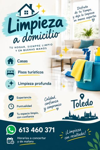 ✨ **LIMPIEZA A DOMICILIO EN TOLEDO** ✨