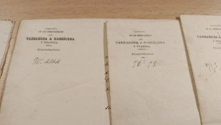 Lote de 9 Documentos Ferroviarios Antiguos