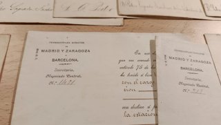 Lote de 9 Documentos Ferroviarios Antiguos