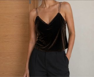 Top de Terciopelo Caqui