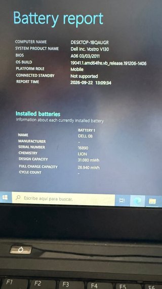 Portátil Dell Vostro V130 i5 4GB RAM 500GB