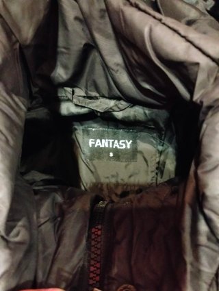 Abrigo acolchado negro Fantasy
