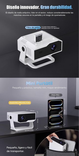 Proyector 1080P Android TV WiFi6 Bluetoo5.4 App