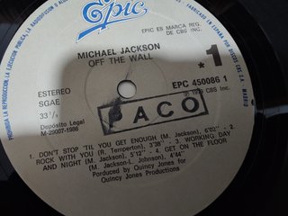LP Michael Jackson - Off The Wall (1986)