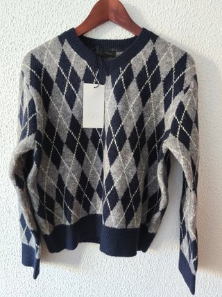 Zara jersey punto rombos S nuevo