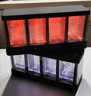 Reloj diseño retro-nixie led color USB 5V cargador
