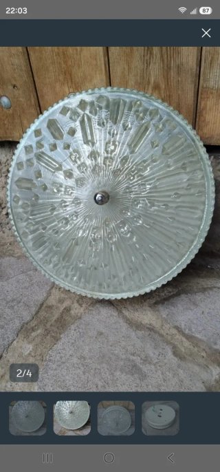 Plafón de Cristal con Relieve