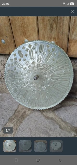 Plafón de Cristal con Relieve