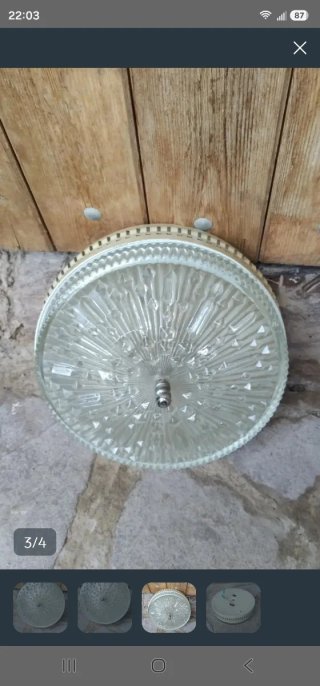 Plafón de Cristal con Relieve
