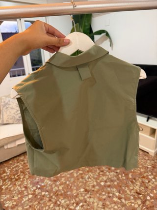Chaleco Stradivarius Verde Oliva Talla L