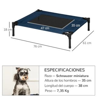 Cama perro azul