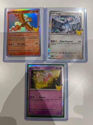 Set 3 Cartas Pokémon 25 Aniversario