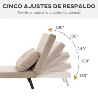 Sofá Cama Individual Beige 4 en 1