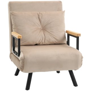 Sofá Cama Individual Beige 4 en 1
