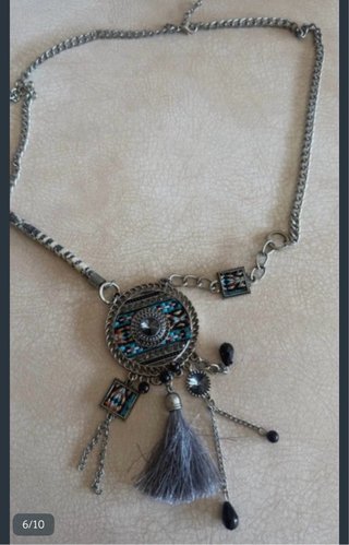 Collar fantasía con colgante étnico