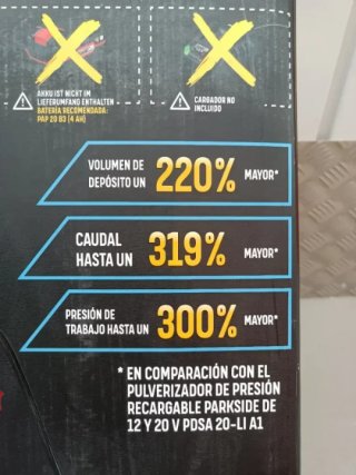 Pulverizador PARKSIDE 16L Recargable