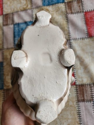 Zuppiera Centrotavola Ceramica Fiori Rilievo