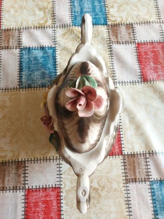 Zuppiera Centrotavola Ceramica Fiori Rilievo