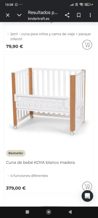 Cuna de bebé Kinderkraft KOYA