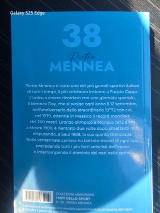 I miti dello sport, Pietro Mennea
