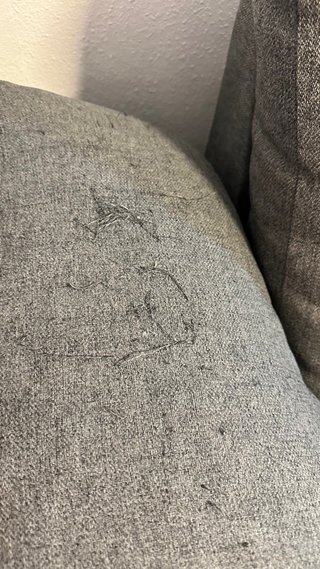 Sofá chaise longue gris oscuro tela