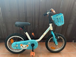 Bicicleta Infantil Decathlon 14 Blanca/Azul