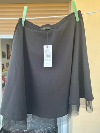 Minigonna Nera Piazza Italia Lunga 49 cm