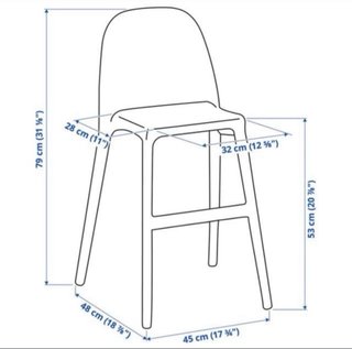 Sillas de plástico verde/amarilla Ikea