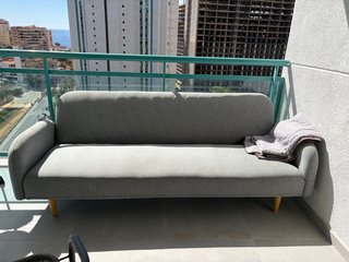 Sofá Cama Tipo Libro Gris