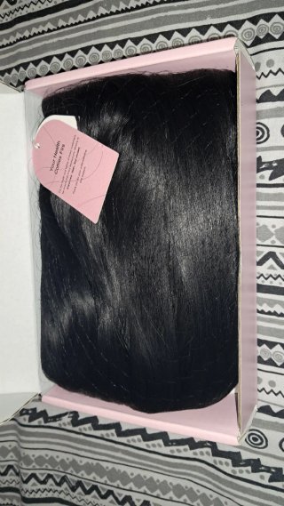 Peluca Sofeiyan Pelo Negro Natural 60 cm