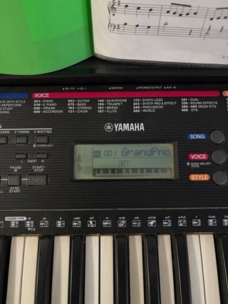 Teclado Yamaha PSR-E263 con soporte