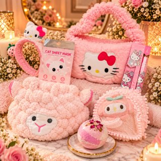 Kit Spa Rosa Hello Kitty 7 Peças