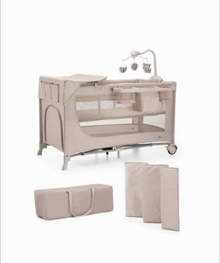 Cuna Plegable con Colchón y Cambiador