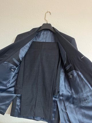 Traje Cortefiel Gris Cuadros