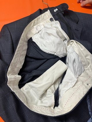 Traje Cortefiel Gris Cuadros