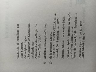 LA CONDUCTA DE LOS ORGANISMOS, SKINNER