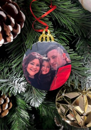 Bola Navidad Personalizada Foto 7.3cm