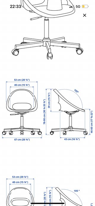 Silla Giratoria Roja