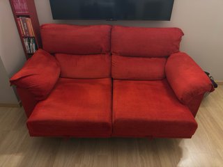 Sofá 3 plazas rojo