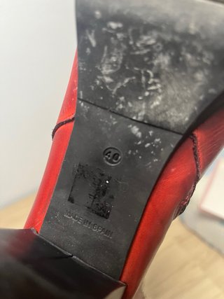 Botas Altas Rojas Talla 40