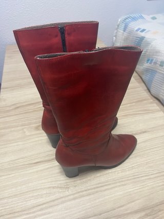 Botas Altas Rojas Talla 40