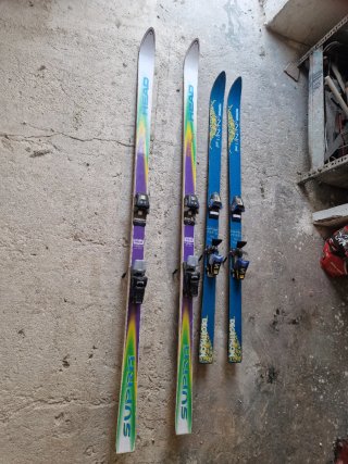 2 Pares de Esquís Head y Decathlon