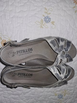 Sandalias Pitillos Plateadas